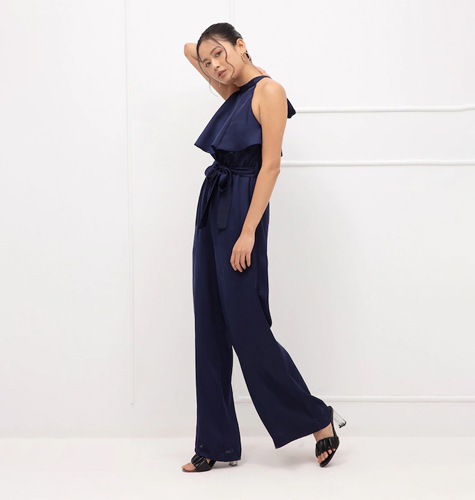 Blue Basic Jumpsuit